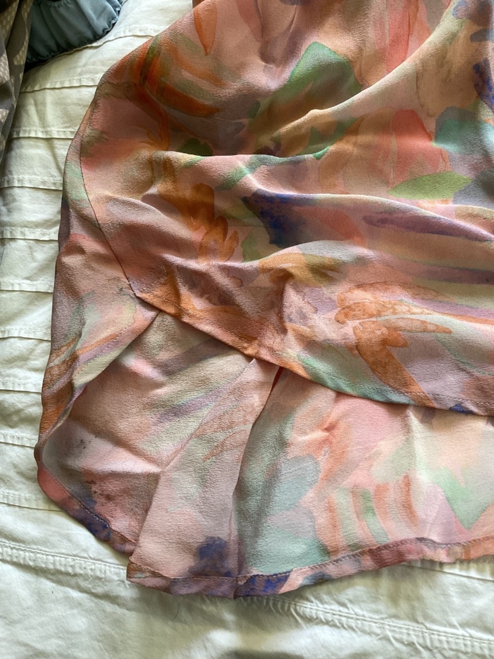 ANNTIAN lovely simple Print Silk Floral One Size Fits Most NWT - Picture 6 of 10